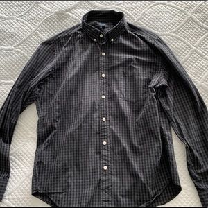 J.Crew Casual Shirt - Black/Gray Gingham EUC